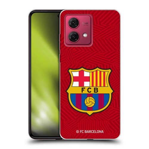 FC Barcelona Crest Red Soft Gel Case for Motorola Moto G84 5G