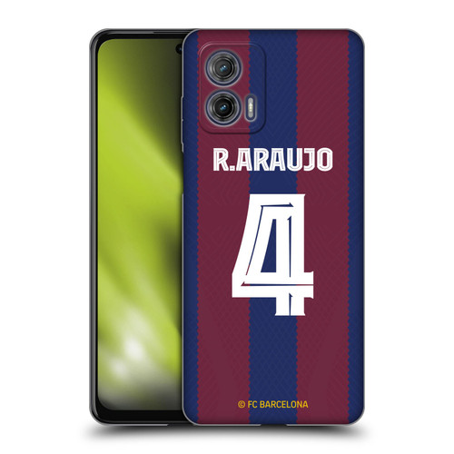 FC Barcelona 2023/24 Players Home Kit Ronald Araújo Soft Gel Case for Motorola Moto G73 5G