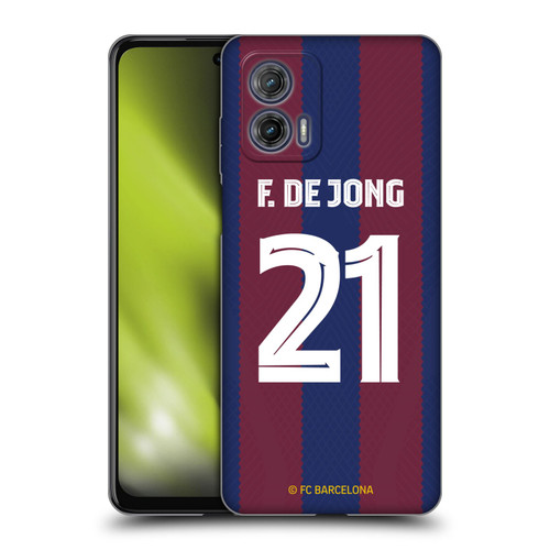 FC Barcelona 2023/24 Players Home Kit Frenkie de Jong Soft Gel Case for Motorola Moto G73 5G