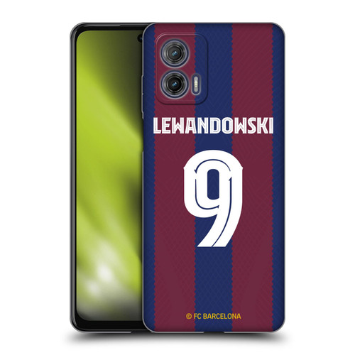 FC Barcelona 2023/24 Players Home Kit Robert Lewandowski Soft Gel Case for Motorola Moto G73 5G