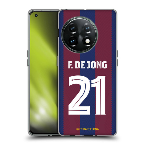 FC Barcelona 2023/24 Players Home Kit Frenkie de Jong Soft Gel Case for OnePlus 11 5G