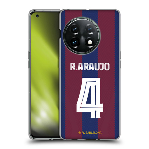 FC Barcelona 2023/24 Players Home Kit Ronald Araújo Soft Gel Case for OnePlus 11 5G