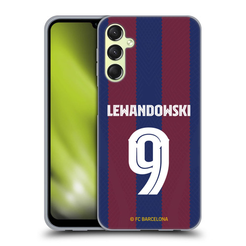 FC Barcelona 2023/24 Players Home Kit Robert Lewandowski Soft Gel Case for Samsung Galaxy A24 4G / M34 5G