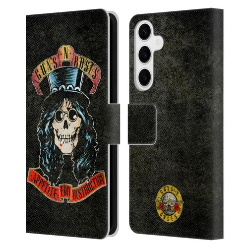 Guns N' Roses Vintage Slash Leather Book Wallet Case Cover For Samsung Galaxy S24+ 5G