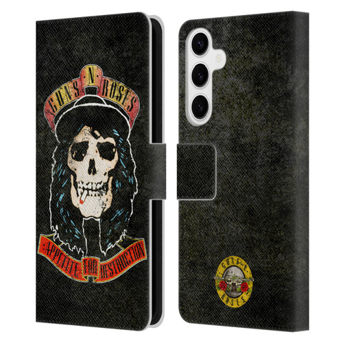 Guns N' Roses Vintage Stradlin Leather Book Wallet Case Cover For Samsung Galaxy S24+ 5G