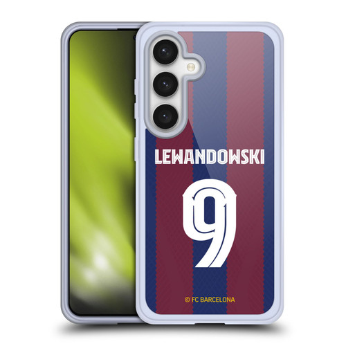 FC Barcelona 2023/24 Players Home Kit Robert Lewandowski Soft Gel Case for Samsung Galaxy S24 5G