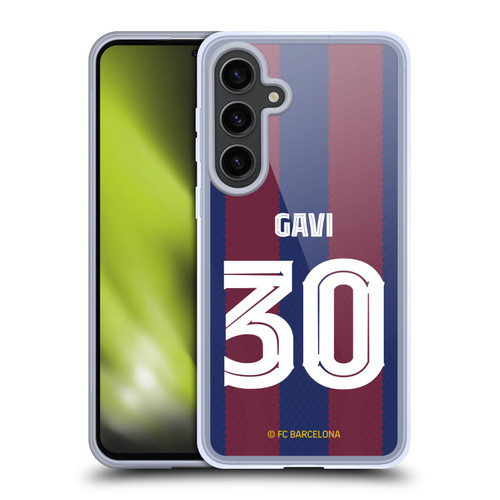 FC Barcelona 2023/24 Players Home Kit Gavi Soft Gel Case for Samsung Galaxy S24+ 5G