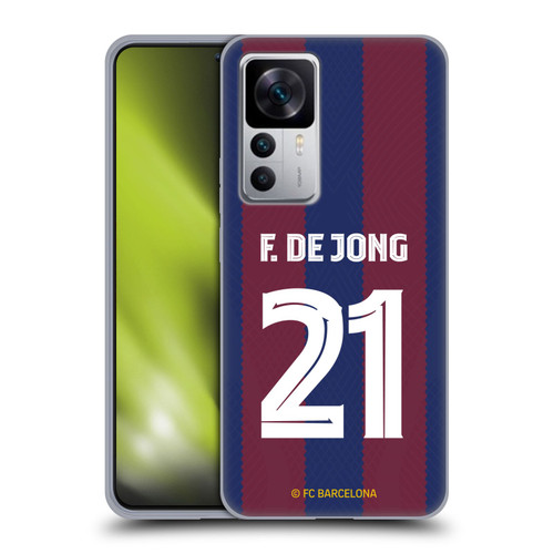 FC Barcelona 2023/24 Players Home Kit Frenkie de Jong Soft Gel Case for Xiaomi 12T 5G / 12T Pro 5G / Redmi K50 Ultra 5G