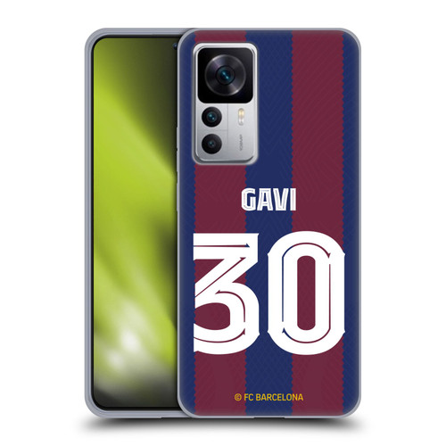 FC Barcelona 2023/24 Players Home Kit Gavi Soft Gel Case for Xiaomi 12T 5G / 12T Pro 5G / Redmi K50 Ultra 5G