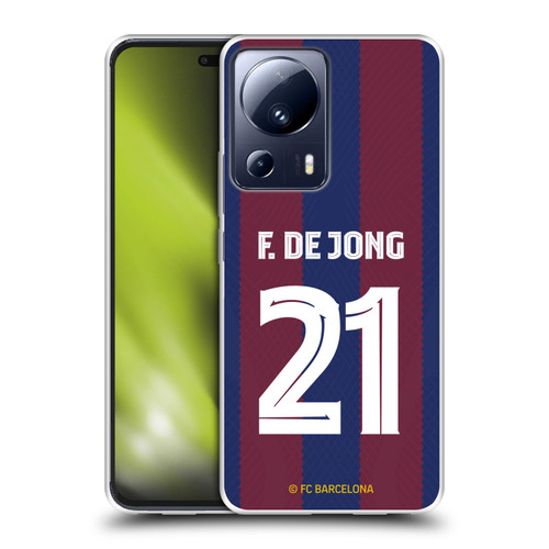 FC Barcelona 2023/24 Players Home Kit Frenkie de Jong Soft Gel Case for Xiaomi 13 Lite 5G