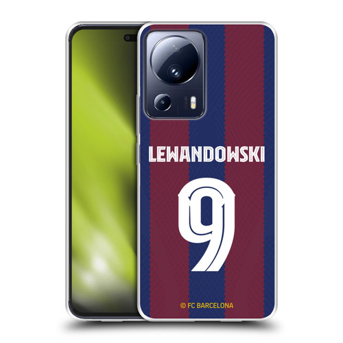 FC Barcelona 2023/24 Players Home Kit Robert Lewandowski Soft Gel Case for Xiaomi 13 Lite 5G