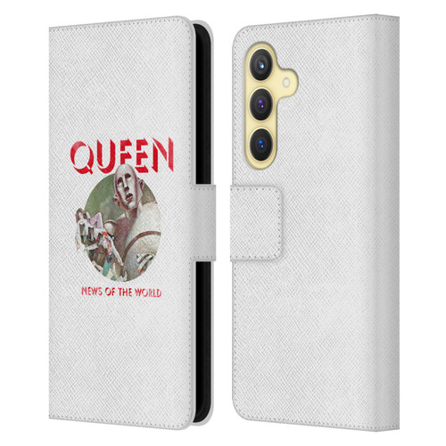 Queen Key Art News Of The World Leather Book Wallet Case Cover For Samsung Galaxy S24 5G