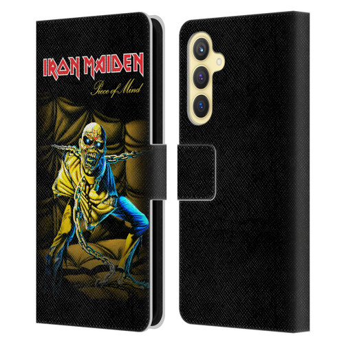 Iron Maiden Album Covers Piece Of Mind Leather Book Wallet Case Cover For Samsung Galaxy S23 FE 5G