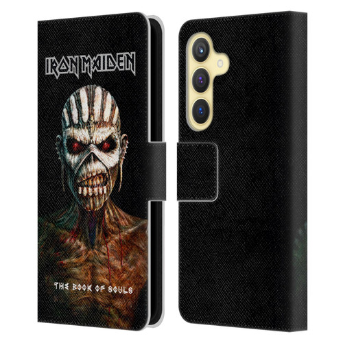 Iron Maiden Album Covers The Book Of Souls Leather Book Wallet Case Cover For Samsung Galaxy S24 5G