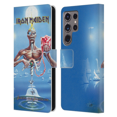 Iron Maiden Album Covers SSOSS Leather Book Wallet Case Cover For Samsung Galaxy S24 Ultra 5G