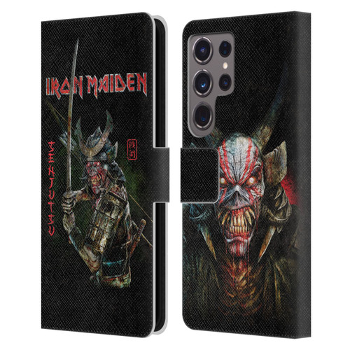 Iron Maiden Senjutsu Album Cover Leather Book Wallet Case Cover For Samsung Galaxy S24 Ultra 5G