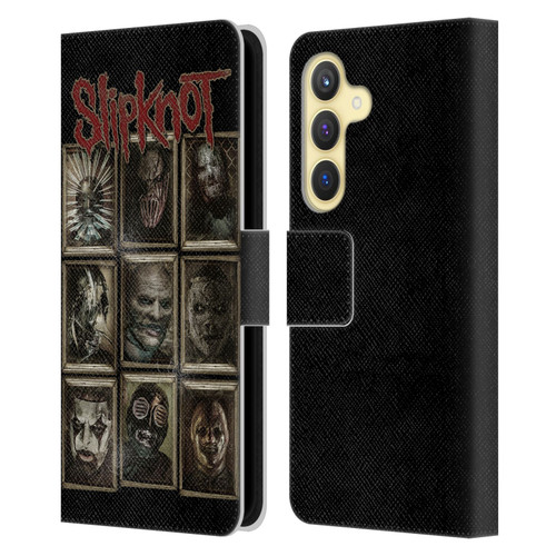Slipknot Key Art Covered Faces Leather Book Wallet Case Cover For Samsung Galaxy S24 5G