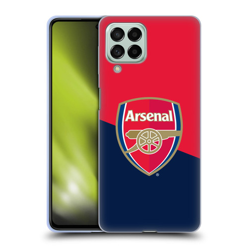Arsenal FC Crest 2 Red & Blue Logo Soft Gel Case for Samsung Galaxy M53 (2022)
