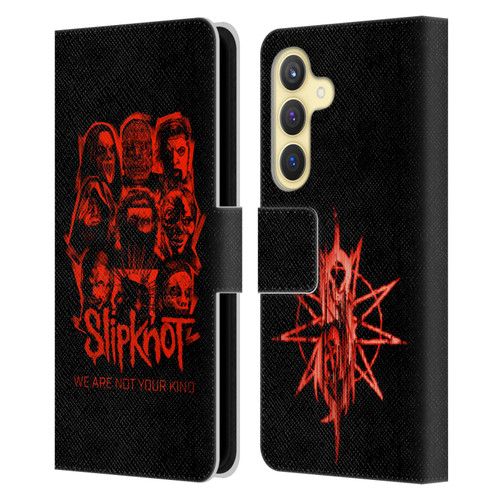 Slipknot We Are Not Your Kind Red Patch Leather Book Wallet Case Cover For Samsung Galaxy S24 5G