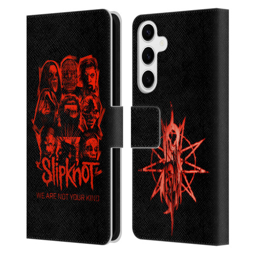 Slipknot We Are Not Your Kind Red Patch Leather Book Wallet Case Cover For Samsung Galaxy S24+ 5G