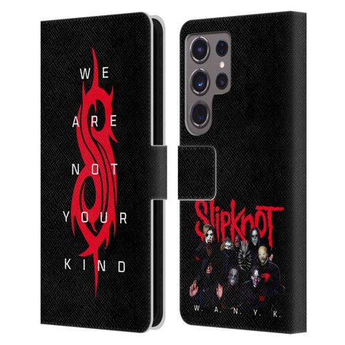 Slipknot We Are Not Your Kind Logo Leather Book Wallet Case Cover For Samsung Galaxy S24 Ultra 5G