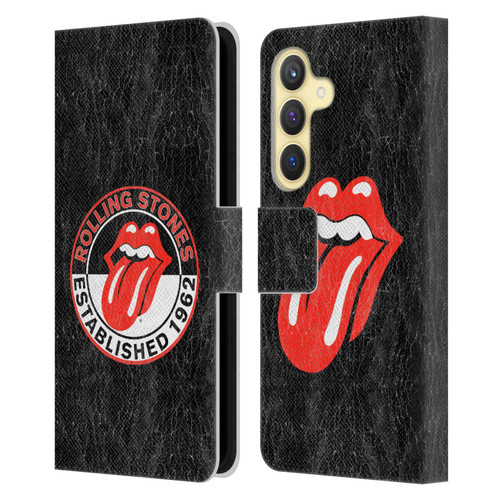 The Rolling Stones Graphics Established 1962 Leather Book Wallet Case Cover For Samsung Galaxy S24 5G