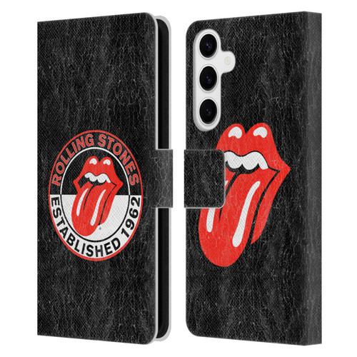 The Rolling Stones Graphics Established 1962 Leather Book Wallet Case Cover For Samsung Galaxy S24+ 5G