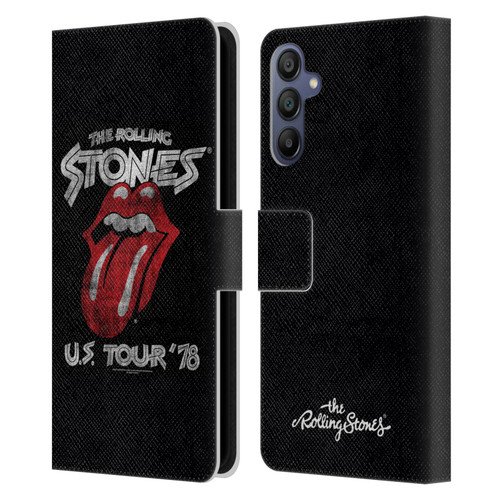 The Rolling Stones Key Art Us Tour 78 Leather Book Wallet Case Cover For Samsung Galaxy A15