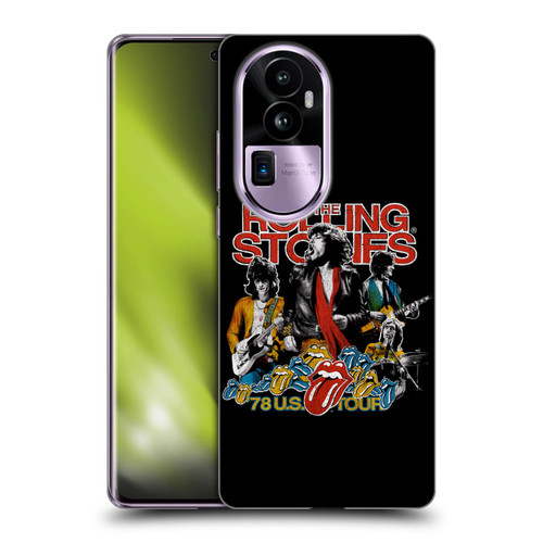 The Rolling Stones Key Art 78 US Tour Vintage Soft Gel Case for OPPO Reno10 Pro+