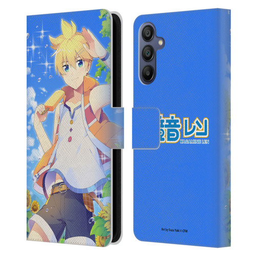 Hatsune Miku Characters Kagamine Len Leather Book Wallet Case Cover For Samsung Galaxy A15