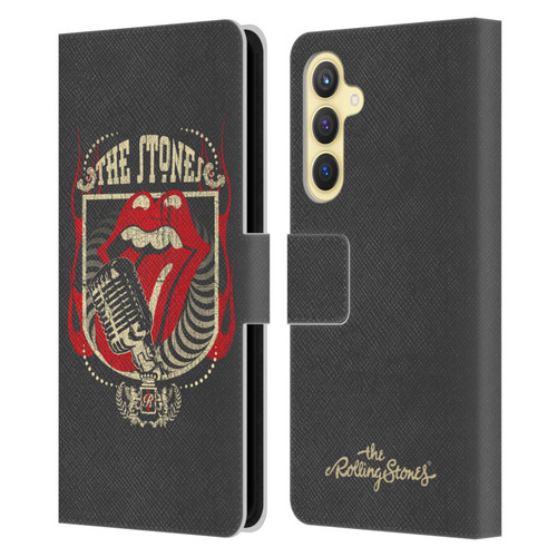 The Rolling Stones Key Art Jumbo Tongue Leather Book Wallet Case Cover For Samsung Galaxy S23 FE 5G