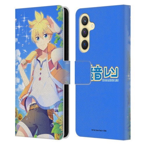 Hatsune Miku Characters Kagamine Len Leather Book Wallet Case Cover For Samsung Galaxy S23 FE 5G