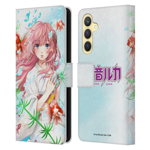 Hatsune Miku Characters Megurine Luka Leather Book Wallet Case Cover For Samsung Galaxy S23 FE 5G