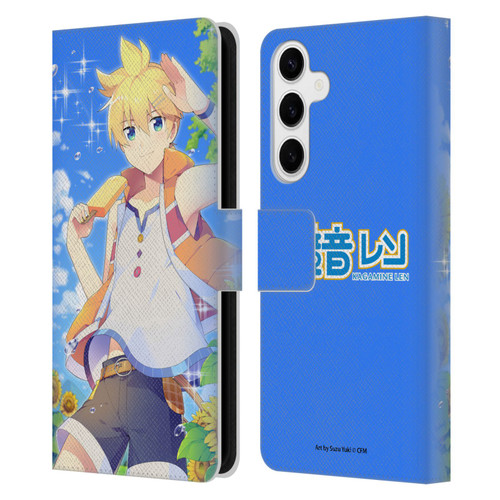 Hatsune Miku Characters Kagamine Len Leather Book Wallet Case Cover For Samsung Galaxy S24+ 5G