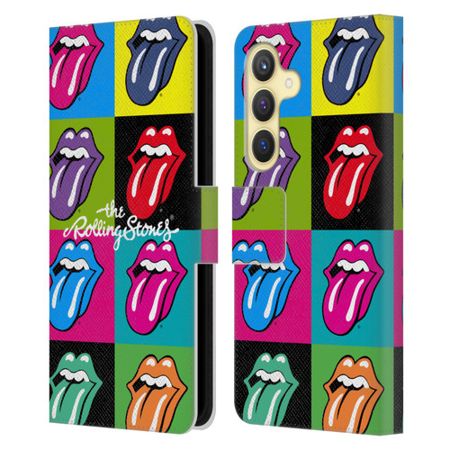 The Rolling Stones Licks Collection Pop Art 1 Leather Book Wallet Case Cover For Samsung Galaxy S24 5G