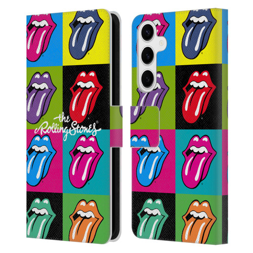 The Rolling Stones Licks Collection Pop Art 1 Leather Book Wallet Case Cover For Samsung Galaxy S24+ 5G