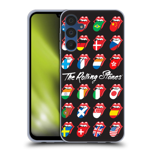 The Rolling Stones Licks Collection Flag Poster Soft Gel Case for Samsung Galaxy A15