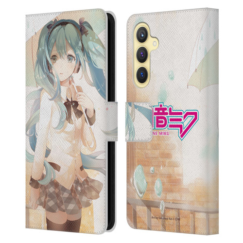 Hatsune Miku Graphics Rain Leather Book Wallet Case Cover For Samsung Galaxy S23 FE 5G