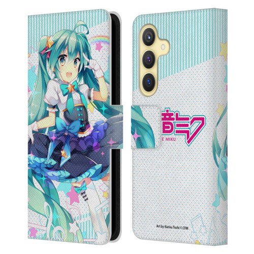 Hatsune Miku Graphics Stars And Rainbow Leather Book Wallet Case Cover For Samsung Galaxy S24 5G