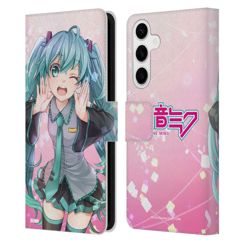 Hatsune Miku Graphics Wink Leather Book Wallet Case Cover For Samsung Galaxy S24+ 5G