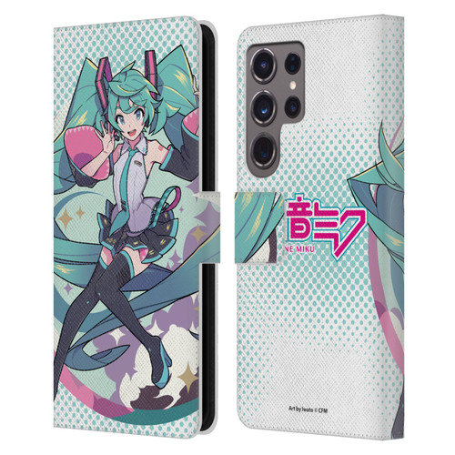 Hatsune Miku Graphics Pastels Leather Book Wallet Case Cover For Samsung Galaxy S24 Ultra 5G