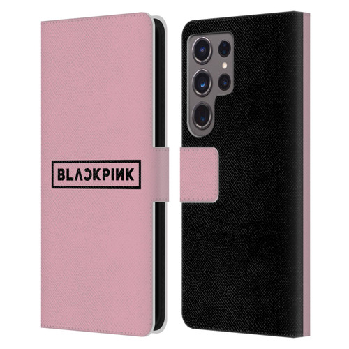 Blackpink The Album Black Logo Leather Book Wallet Case Cover For Samsung Galaxy S24 Ultra 5G