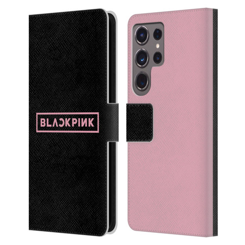 Blackpink The Album Pink Logo Leather Book Wallet Case Cover For Samsung Galaxy S24 Ultra 5G