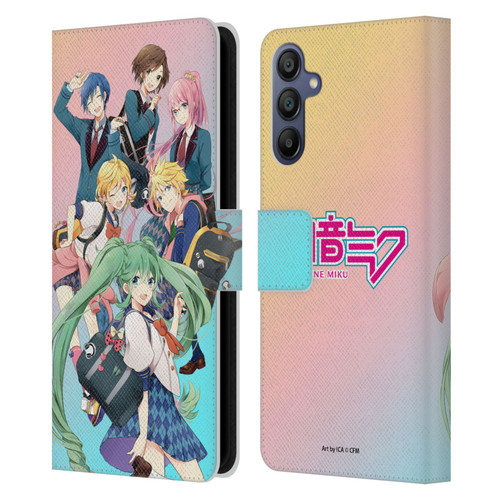 Hatsune Miku Virtual Singers High School Leather Book Wallet Case Cover For Samsung Galaxy A15