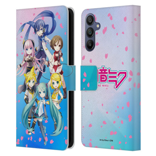 Hatsune Miku Virtual Singers Sakura Leather Book Wallet Case Cover For Samsung Galaxy A15