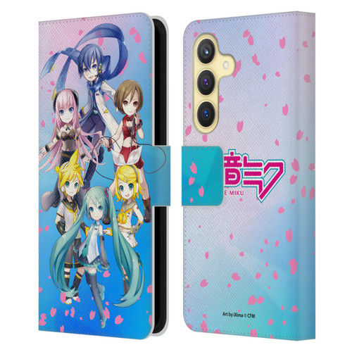 Hatsune Miku Virtual Singers Sakura Leather Book Wallet Case Cover For Samsung Galaxy S24 5G