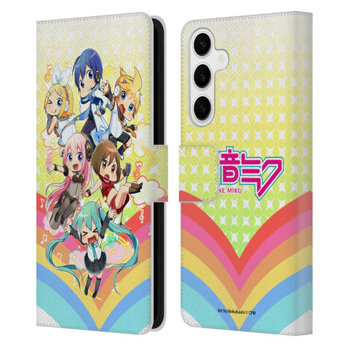 Hatsune Miku Virtual Singers Rainbow Leather Book Wallet Case Cover For Samsung Galaxy S24+ 5G