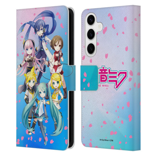 Hatsune Miku Virtual Singers Sakura Leather Book Wallet Case Cover For Samsung Galaxy S24+ 5G