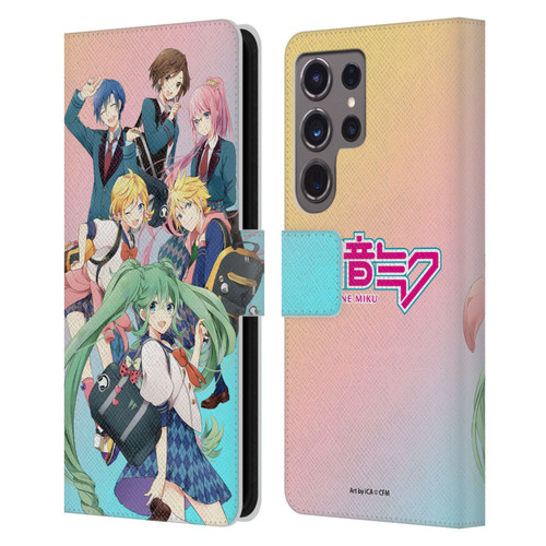 Hatsune Miku Virtual Singers High School Leather Book Wallet Case Cover For Samsung Galaxy S24 Ultra 5G