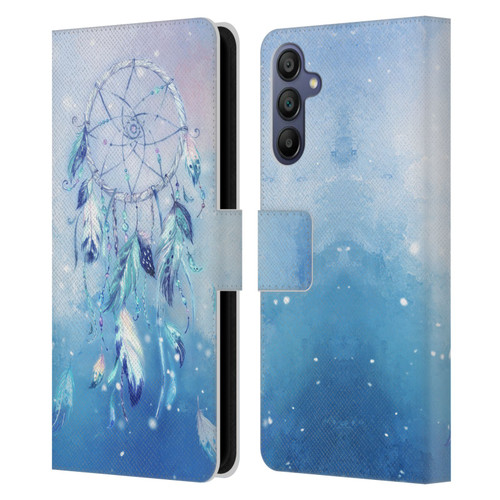 Simone Gatterwe Assorted Designs Blue Dreamcatcher Leather Book Wallet Case Cover For Samsung Galaxy A15